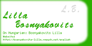 lilla bosnyakovits business card